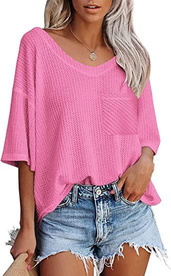 V-neck Shirts with Patched Pocket - AEI 97
