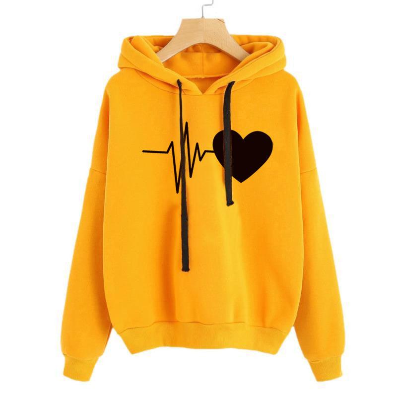Heart Print Hoodie - AEI 97