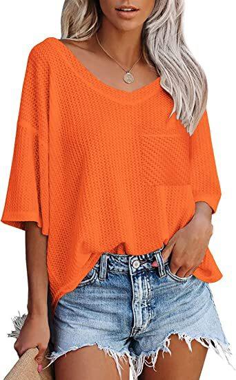 V-neck Shirts with Patched Pocket - AEI 97