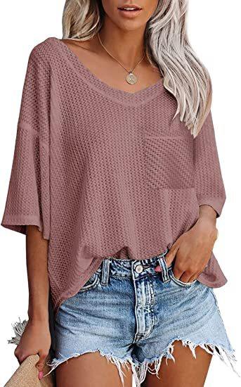 V-neck Shirts with Patched Pocket - AEI 97