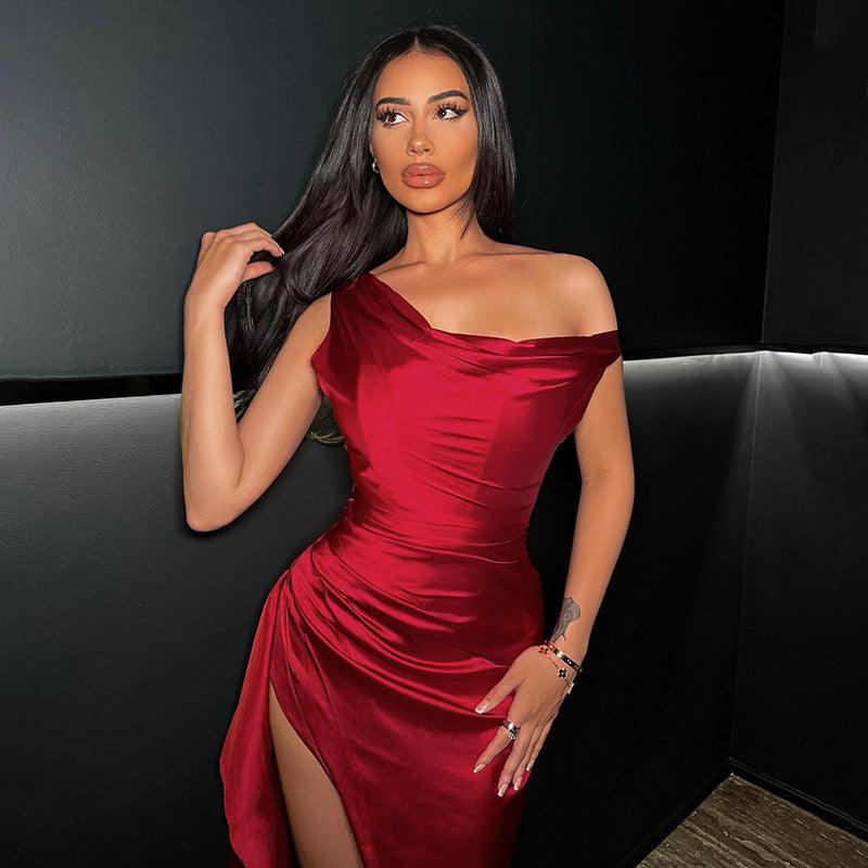 Satin Split Dress - AEI 97