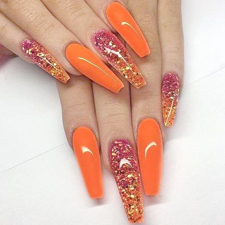 Long Ballet Nails With Flat And Pointed Water Droplets - AEI 97