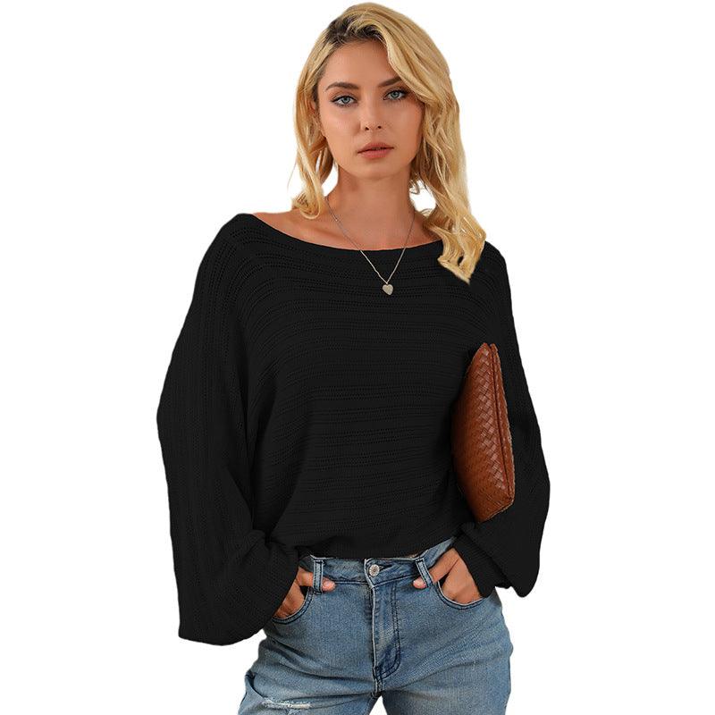 Lantern Off-neck Sleeve Sweater - AEI 97