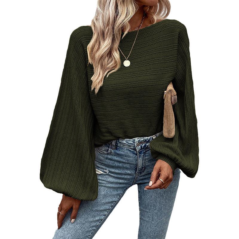 Lantern Off-neck Sleeve Sweater - AEI 97