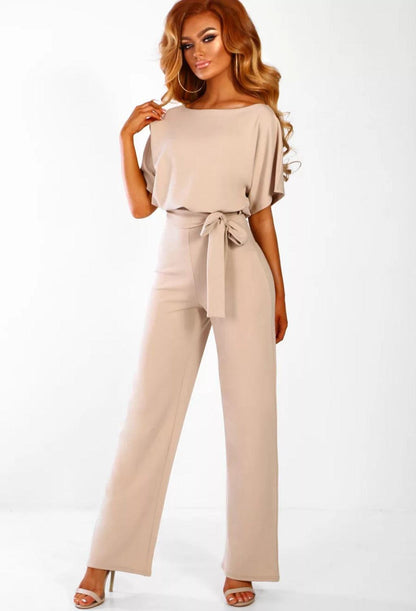 Lace-up short-sleeved Jumpsuit - AEI 97